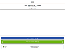 Tablet Screenshot of chinagourmetinnsterling.com
